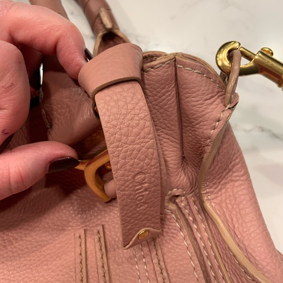 Chloe Pink Marcie Medium Satchel Crossbody Bag - Picture 7 of 7